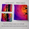 Deer, Sunset, Colorful. Bedding Duvet Cover Sets Duvet Covers Pillowcases Gifts (1 * Duvet Cover 2 * Pillowcases, Without Duvet Insert)
