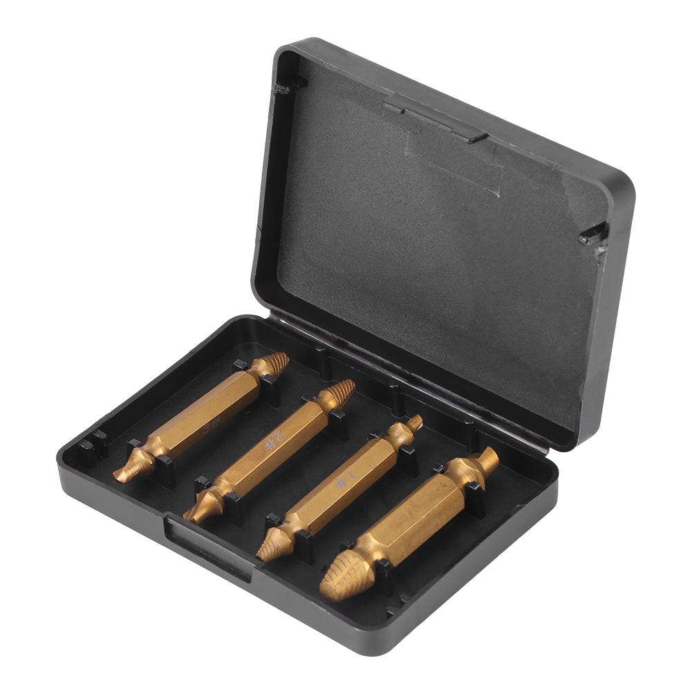 

4pcs Double Side Broken Screw Remover Bit Bolt Extractor Removing Tool