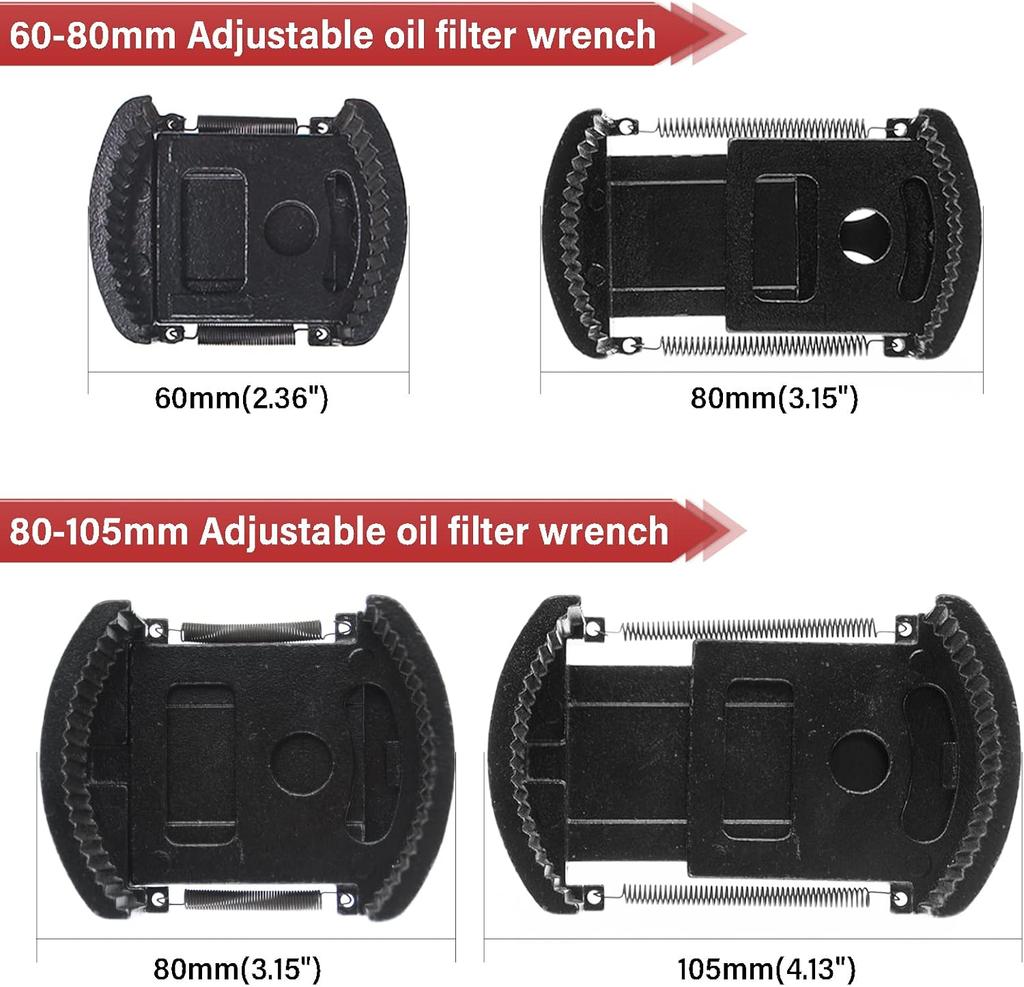 60-105mm Adjustable Steel Spanner For Car Oil Filter Wrench Filter Wrenches Remover Steel Fuel Truck Motorcycle Accessories