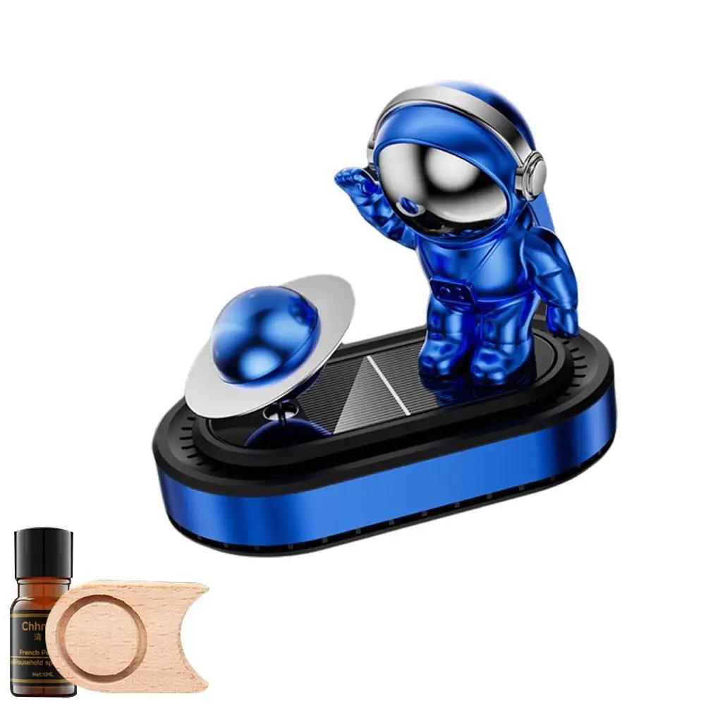 Astronaut Solar Car Air Freshener Rotatable Car Essential Aromatherapy Interior Diffuser Accessories Oil Car Y6G9