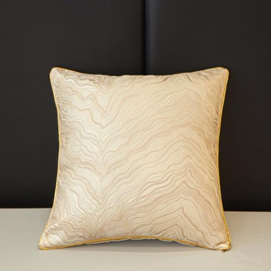 High-precision Jacquard Cushion Pillow Leather Light Luxury High-end Cushion Bedside Pillow