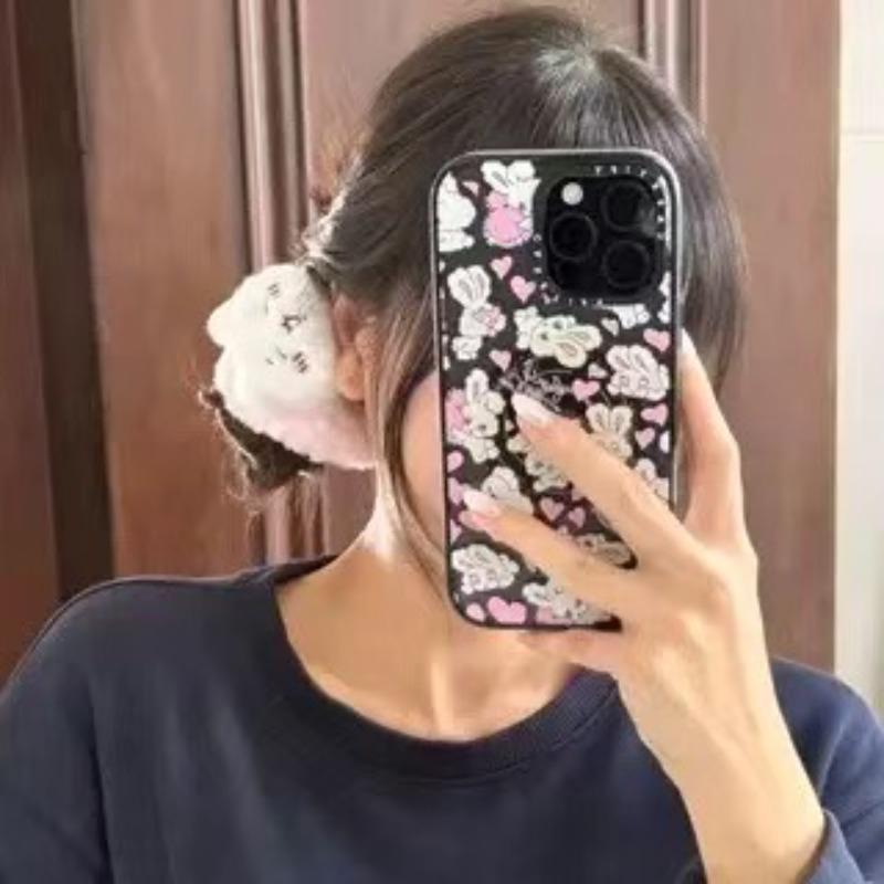 Chiikawa Peluş Saç Tokası Sevimli Karikatür At Kuyruğu Tutucu Kawaii Küçük Sekiz Saç Lastiği Kızlar İçin Tatlı Günlük Saç Aksesuarları