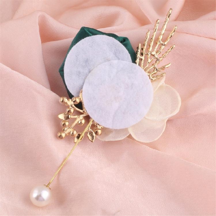 4PCS Camellia Rose Wedding Corsage Boutonniere Flower Brooch Pin For Bridal Shower Dinner Parties Formal Event Wear