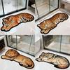 Anti-slip Lion Doormat 2D Flat Wolf Floor Mat Creativity Tiger Carpet Rug  Bedroom Bathroom