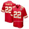 Kansas City Chiefs NFL Koszulka Piłkarska Mahomes 15 Kelce 87 Haftowana Bawełniana Męska Koszulka Sportowa Drużynowa