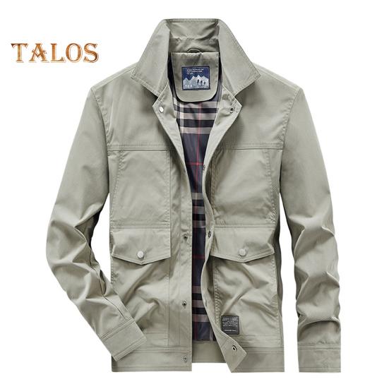 

Чоловіче пальто-карго з лацканами з довгим рукавом, однотонне пальто з кишенями, робочий стиль, ретро, ​​діловий верхній одяг M хакі