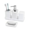 5pcs/set Toothbrush Holder 5pcs Bathroom Accessory Set Non Slip Bathroom Organizer Set  for Hotel