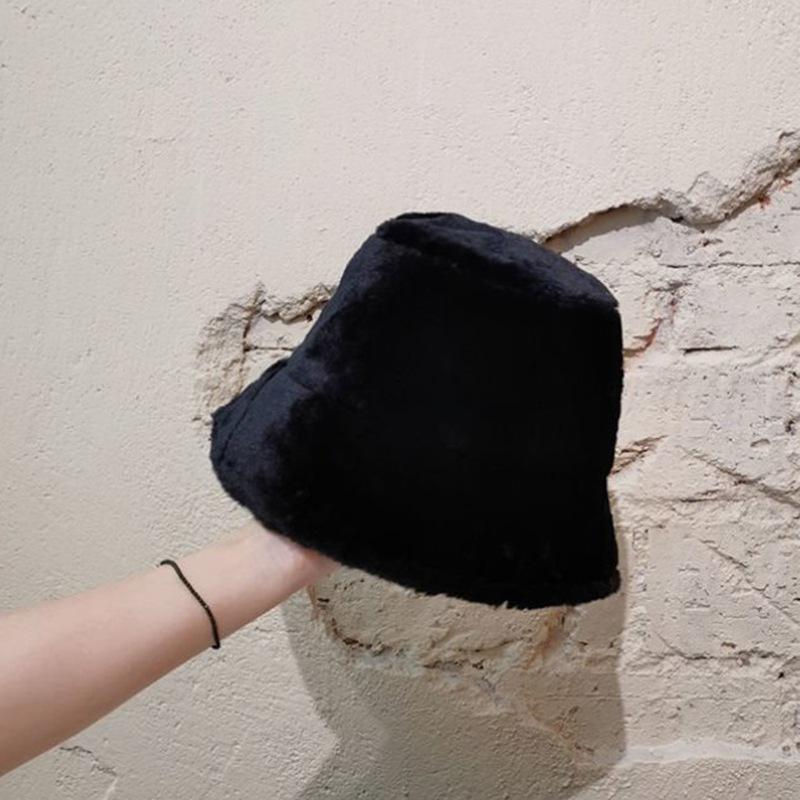 

Флисовая панама для женщин из искусственного меха, толстая, теплая, удобная, рыболовная шапка, головной убор, солнцезащитная шляпа 56-58 см чёрный
