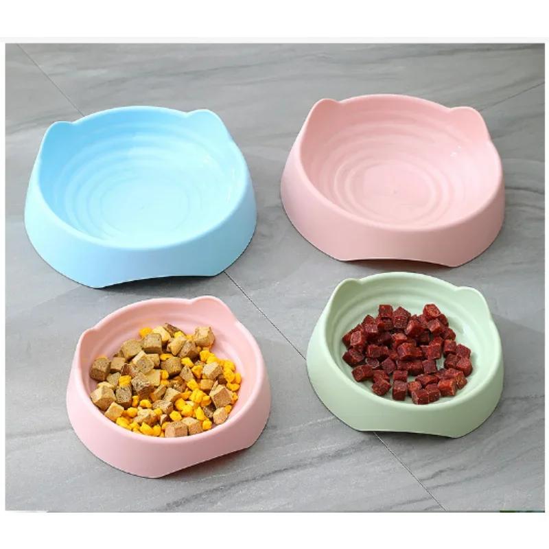 Miska na krmivo pro psy Miska na krmení pro kočky Miska na krmení na vodu pro kočky Odolná plastová miska se závitem do ucha Krmítko pro domácí mazlíčky Psi Psi Kočky Příslušenství