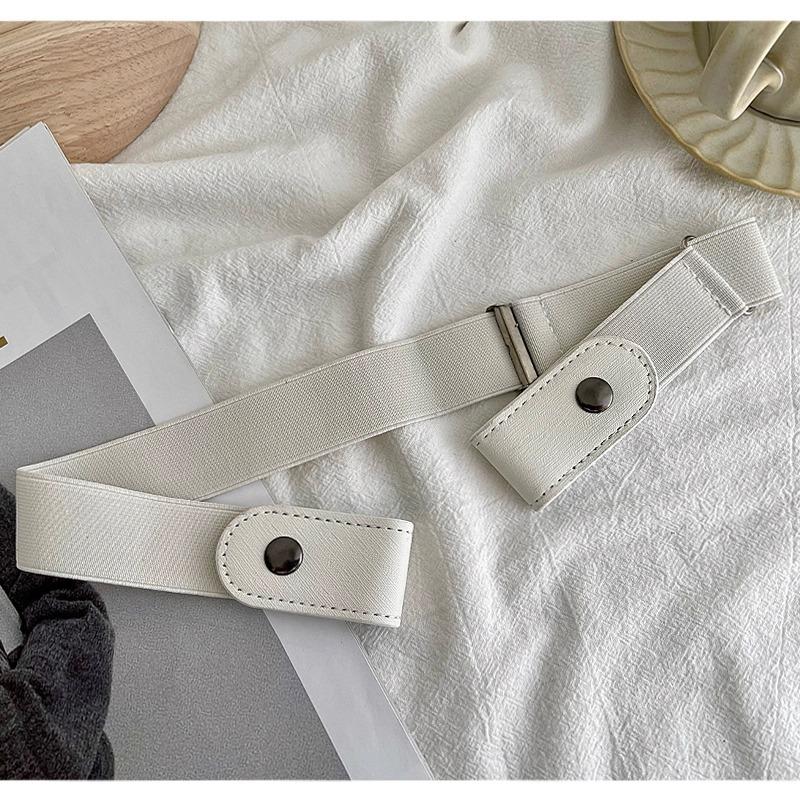 1PC Invisible Belt, Lazy Elastic Belt, Women's Adjustment Buckle, Men's Elastic Jeans, Belt Waistband, Tightened Waist Without Trace