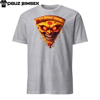 Menacing Pizza Slice Unisex Tee: Perfect for Foodies with an Attitude! Halloween