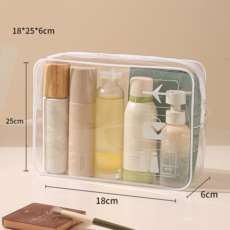 Clear Toiletry Bag Durable PVC Travel Makeup Cosmetic Organizer With Zipper Closure Travel Accessorie