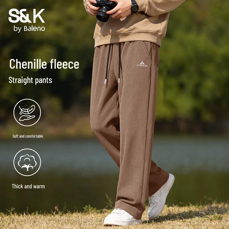 Baleno S&K Chenille Fleece Straight-Leg Warm Pants