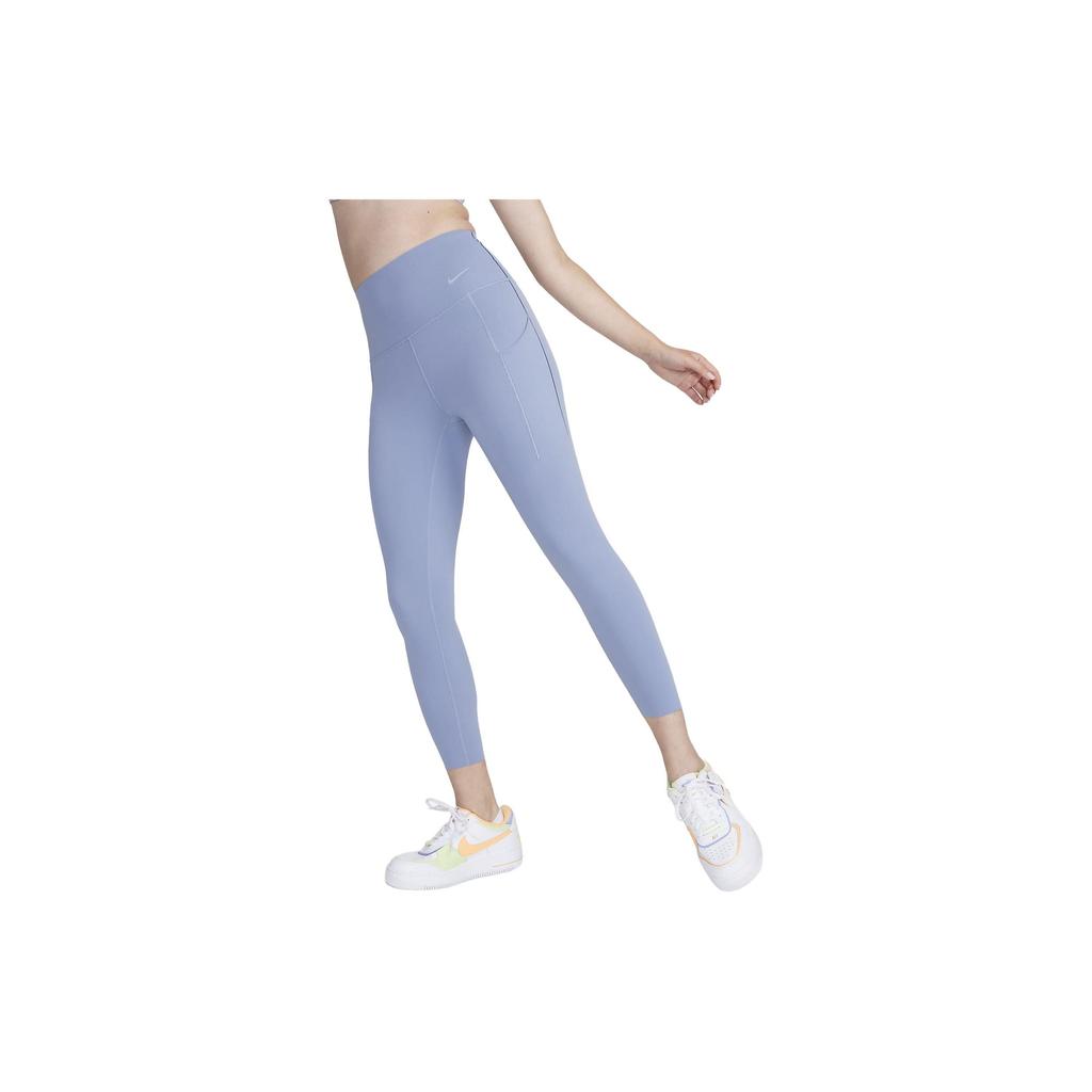Nike Universal Journey Series Solid Quick-Dry High-Waist Pocket Nine-Point Tight Sports Leggings Women leggings Slate-Blue DQ5898-493