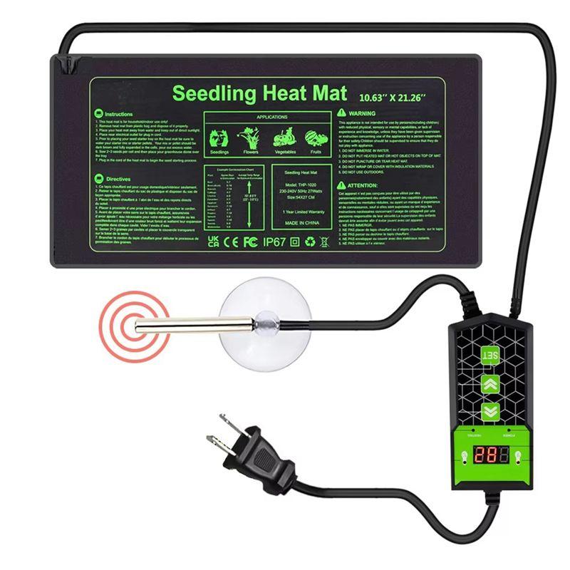 

AEE4-Reptile Heating Pad 10X20.75 Inch Adjustable Constant Temperature Seedling Heating Pad For Plant Cultivation Pad