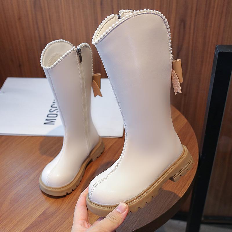 2025 Girls' Velvet-Lined Riding Boots – Warm, Knee-High Boots for Autumn/Winter
