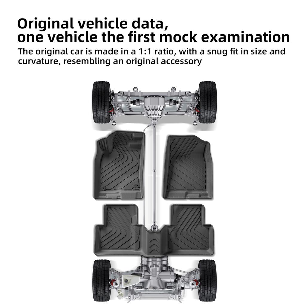 LUCKEASY Left Drive for Honda Civic Sedan 10th Gen 2016-2020 Car Floor Mats Cargo Liner Trunk Pad TPE All Weather Accessories