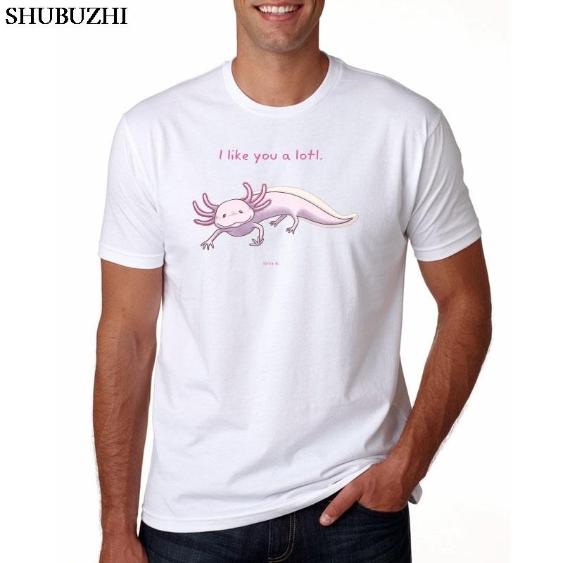 High Quality Summer Cool Unisexs Tshirt Comfortable Unisex Tee Shirt Funny Male Tops Axolotl Plus Size Male T