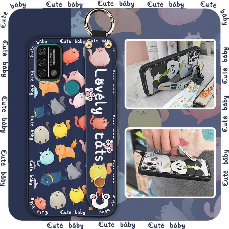 Durable Cute Phone Case For UMIDIGI A9 Back Cover Wristband Anti-knock Fashion Design Anti-dust Phone Holder Ring