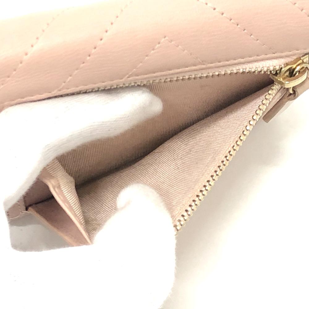 CHANEL V-Stitch Chevron CompactWallet Wallet Trifold wallet Lambskin Leather