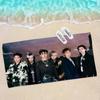 Custom P1Harmony Kpop Bath Towel Microfiber Soft Water Absorbing Breathable For Girl Kids Decorative Cartoon Beach Towel