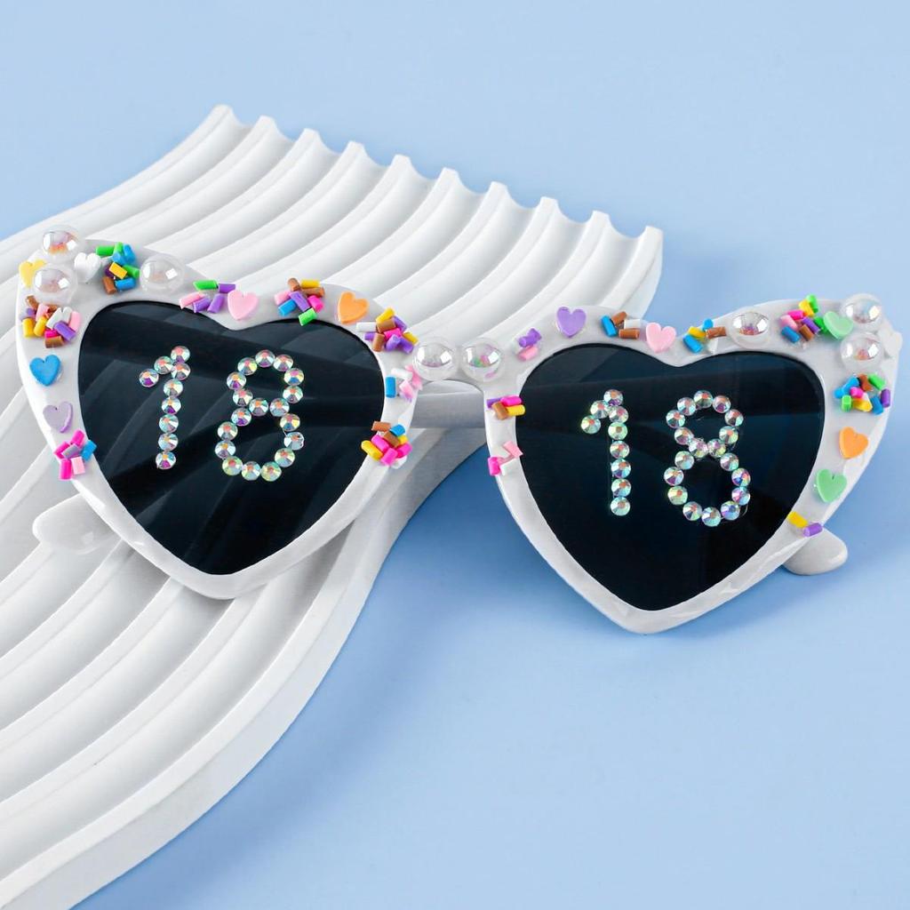 TEMU Black Birthday Party Sunglasses, Unisex Sexy Design 2025.