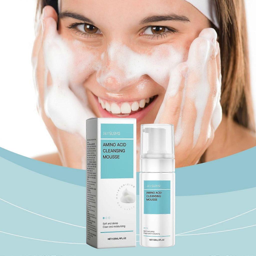 Jaysuing Amino Acid Cleansing Foam - Gentle Facial Cleanser, Hydrating And Moisturizing, Repairs And Cleanses Facial Skin