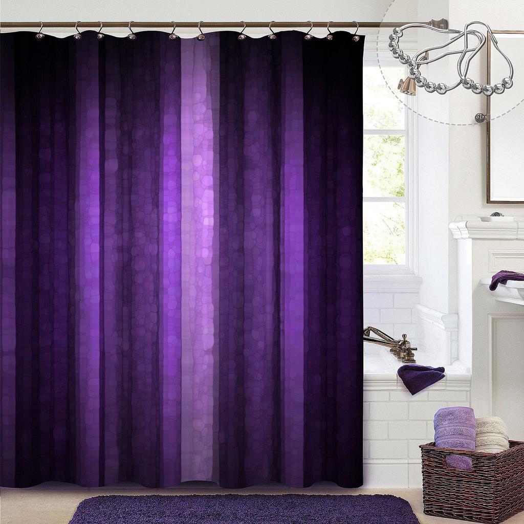 Nordic Wind Abstract Art Shower Curtain Waterproof Polyester Fabric Bath Curtain Morandi Color Block Curtains For Bathroom Decor