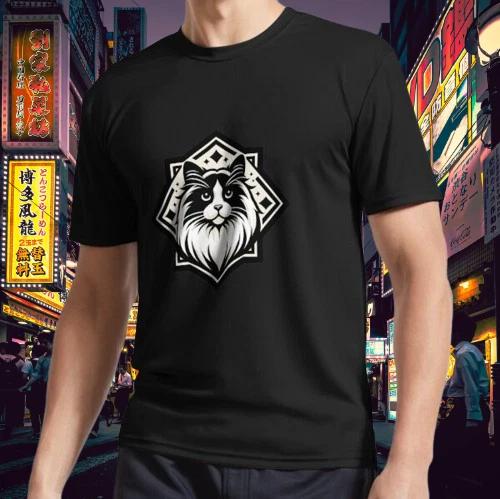 Ragdoll Cat Portrait Active Logo T-Shirt Funny Size S to 5XL 4XL