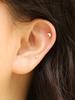 Minimalpiercing 14K Internal Plain Moon Star Clover Labret Piercing