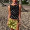 Fashion Women'S Polka Dot Print Crop Tank Top Summer O Neck Sexy Slim Female Short Blouse Sweet Beach Vacation Party Slim Fit Streetwear Clothes
