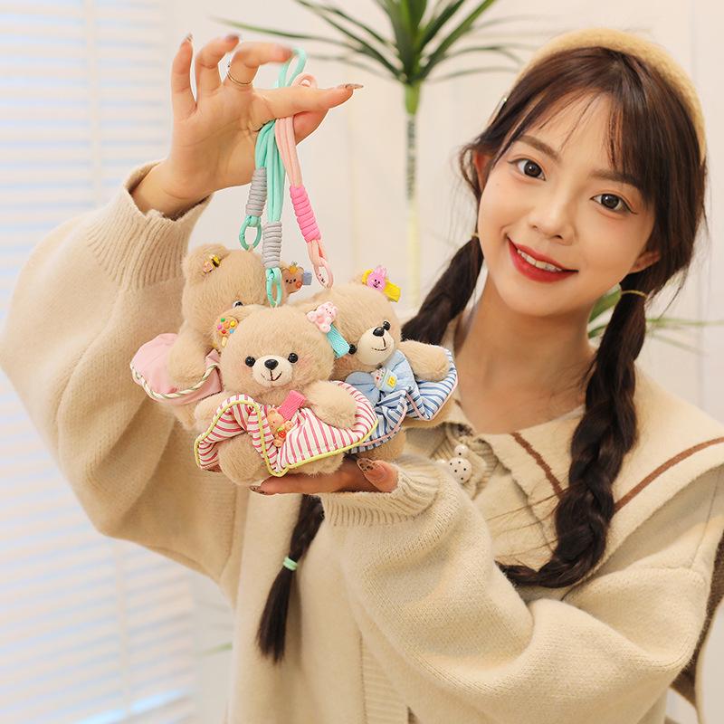 

Milo Bear & Rabbit Plush Charm - Cute Bag Pendant Claw Machine Toy 15cm (0.04kg)
