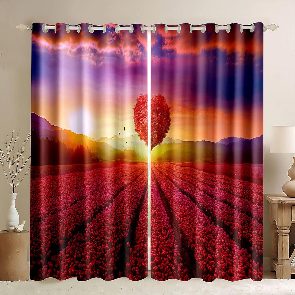 

Занавески на окно «Планета», весенние ромашки, орнамент, цветущая весенняя природа, красочные цветочные узоры, плотные шторы с 3D принтом 1 PCS W100XH230cm&Grommet Top