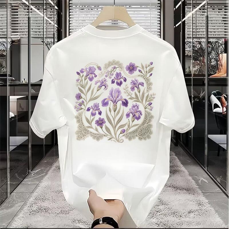 Trendy Floral Pattern T Shirts For Men Summer Fashion Streetwear 3D Printed Hip Hop Tshirts Cool Oversized Breathable Tees Tops