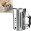 Charcoal Chimney Starter, Efficient Ignition Grill Tool with Heat Shield & Stay-Cool Handle, for Backyard Barbecue Camping Tailgate Grilling