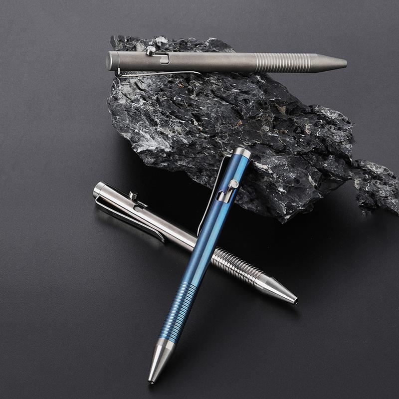 Titanium Alloy Pen Write Smoothly Gel Pens Precision Spring Signature Pen Gift For Boyfriend Father School Teacher Student