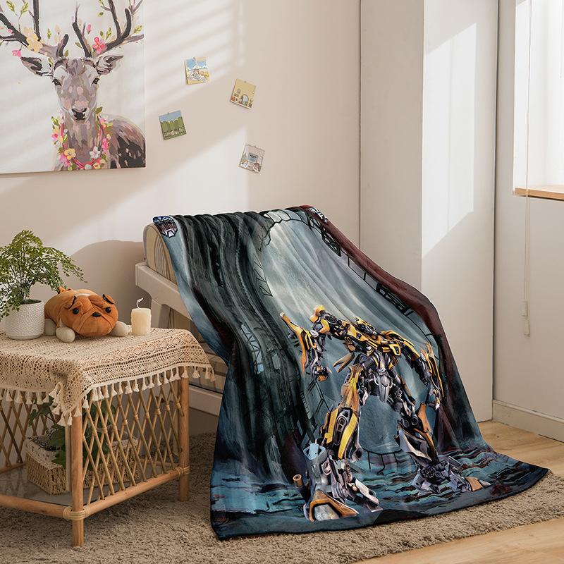 Transformers Series Flannel Blanket 3D Printed Sofa Blanket Thickened Blanket