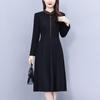 Women's Plus Size Long-Sleeve A-Line Dress