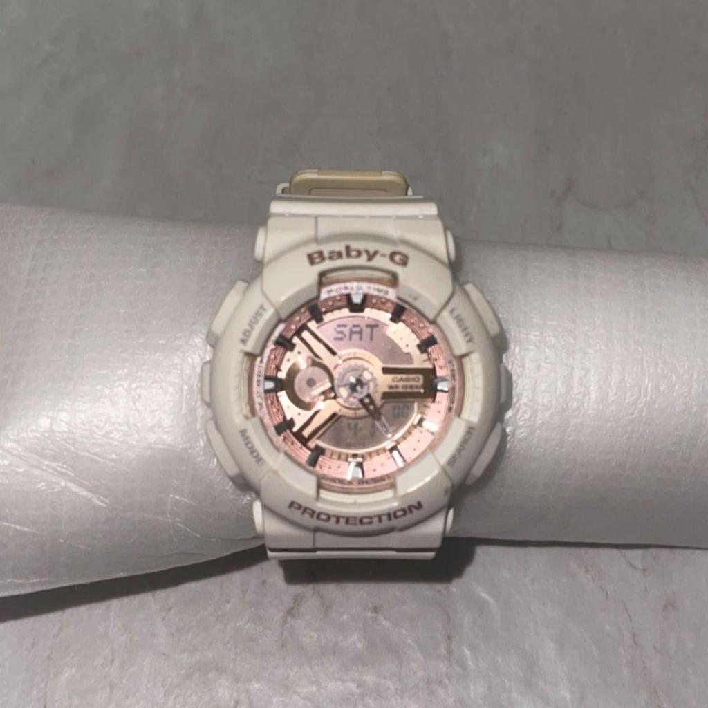 Used Baby-G Casio Baby G Watch White Rose Gold