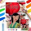 Oil Painting DIY Digital Painting Mulan with Lantern and Dragon Wall Art for the Living Room or Entryway.