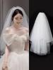 Wedding Veil Bridal Headwear Simple Elegant Soft Tulle Headpiece for Registration Ceremony Engagement And Bride's Gown