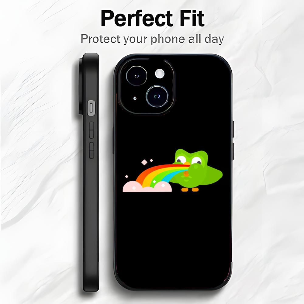 

Cute Mascot D-Duolingo Owl Duolingo Owl Phone Case Phone Case Soft Packaging Lightweight For iPhone17 16 15 14 13ProMax iphone12promax