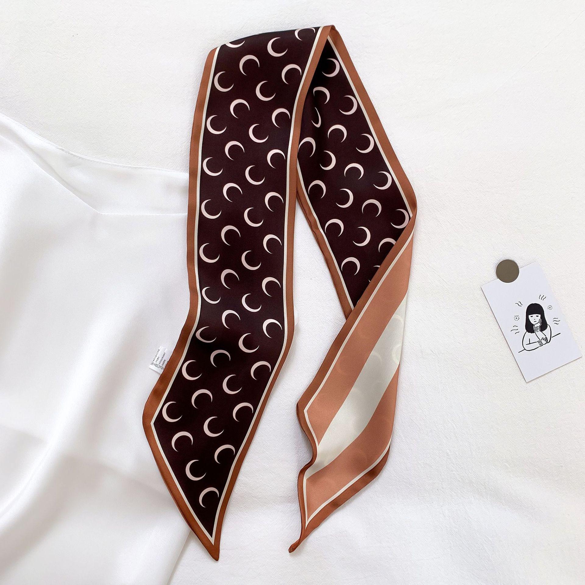 

Шарф для женской весны и лета, новый корейский вариант, декоративный шарф с буквой F, тонкая длинная лента, повязка для волос, завязка для сумки 9.5*100cm