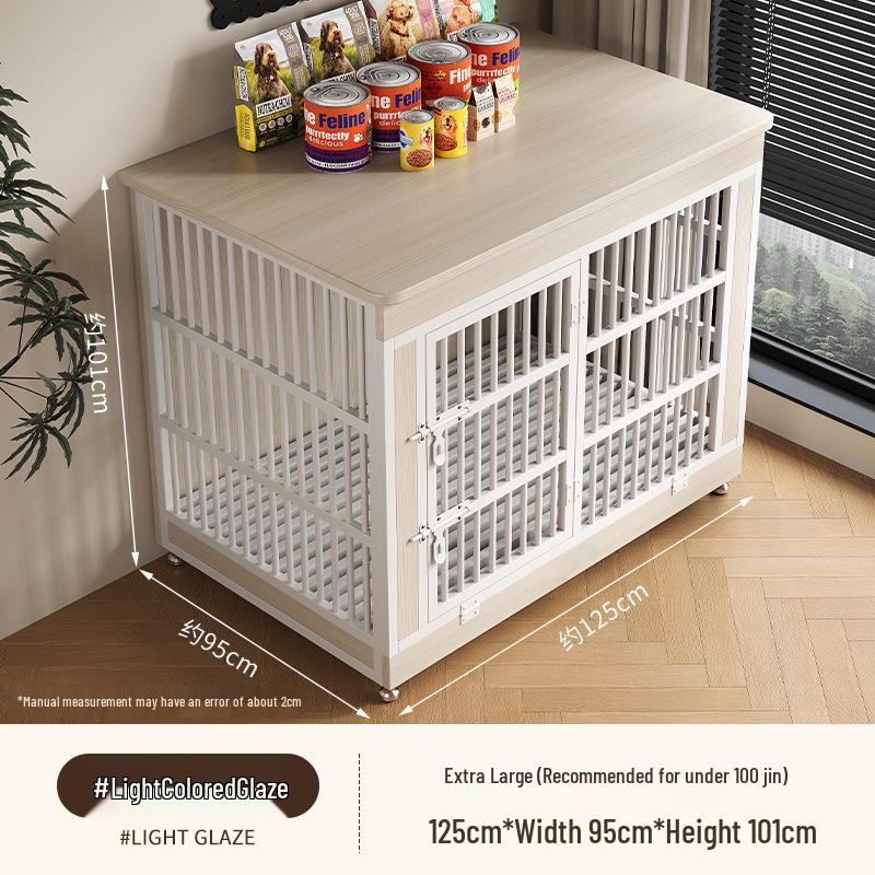 Wooden Dog Crate Villa with Toilet - Stylish Furniture for Small, Medium, Large Dogs