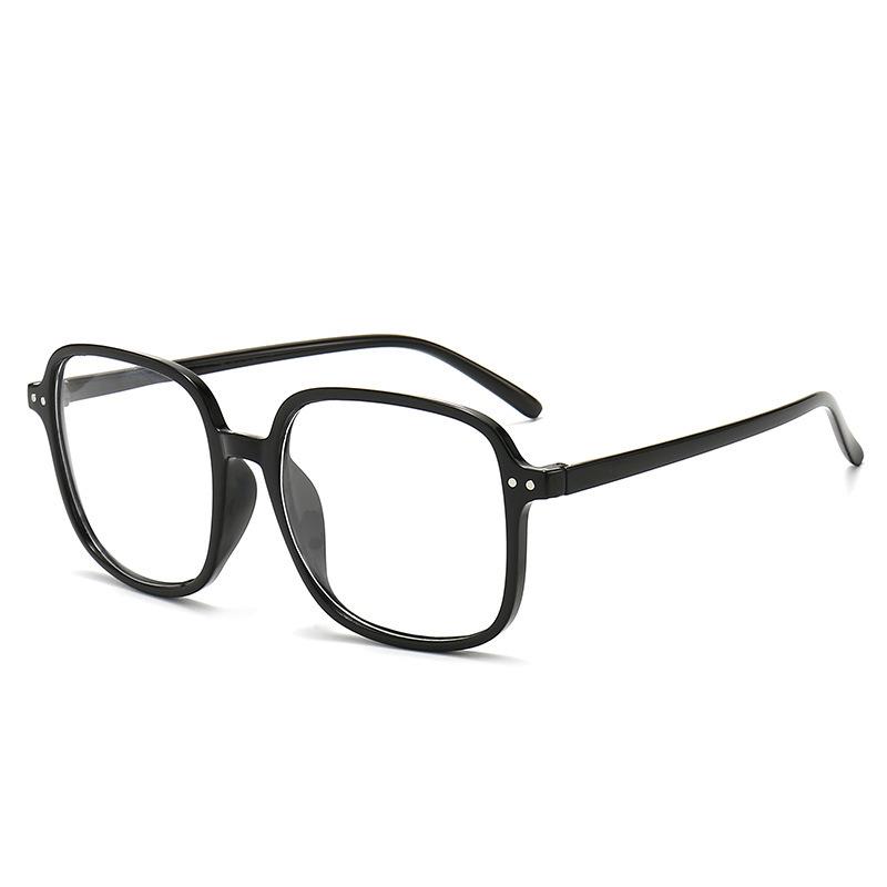 Large Frame Anti-Blue Light Glasses for Men & Women – Bestseller for Slimming Large Faces, Black Frame