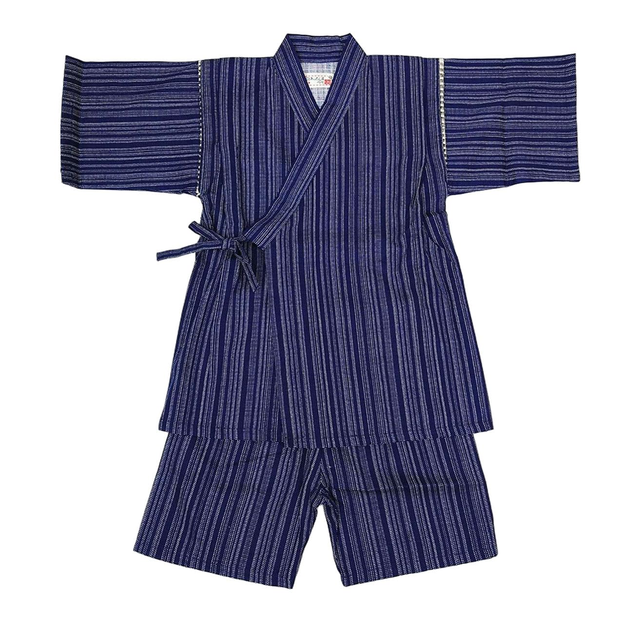 

Jinbei Navy Shijira Made in Japan Boys Set, Striped, Blue, 120cm, Weave, 100% Cotton,