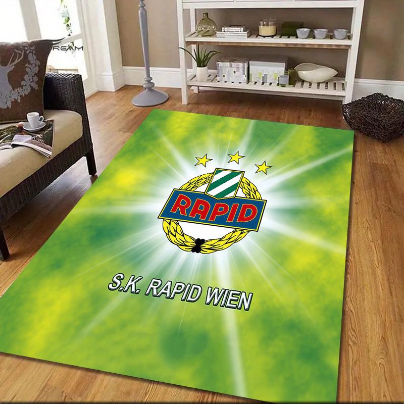 SK Rapid Wien Flannel Pattern Square Carpet,Area Rug,Carpet Rug for Living Room Bedroom Sofa Playroom Decor,Non-slip Floor Mat