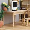 Unfinished Wooden Doll House Table 1:12 Scale Miniature Dining Table Furniture Ornament For Art Painting 11.8x7.6x7cm