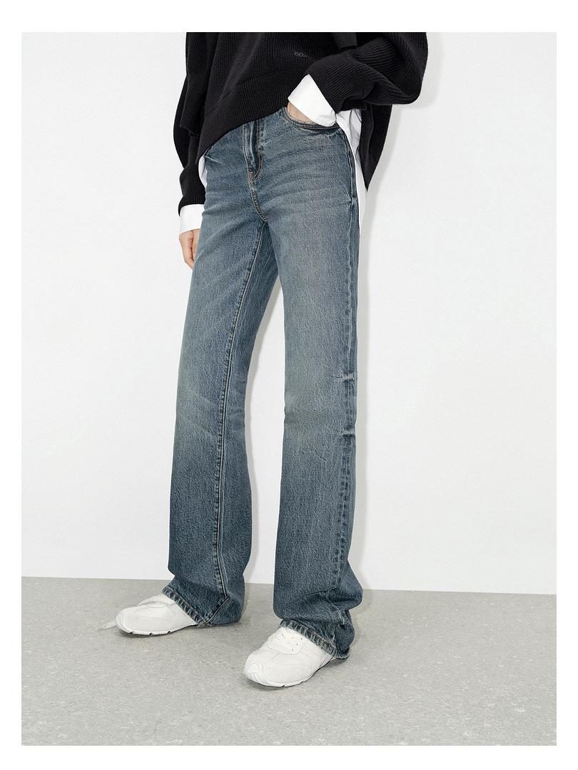 In Stock! Psychedelic Washed High-Waisted Straight-Leg Jeans XL