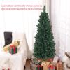 150cm Pencil-Shaped Christmas Tree with Foldable Base and 317 Branches for Bedroom or Office (Green)